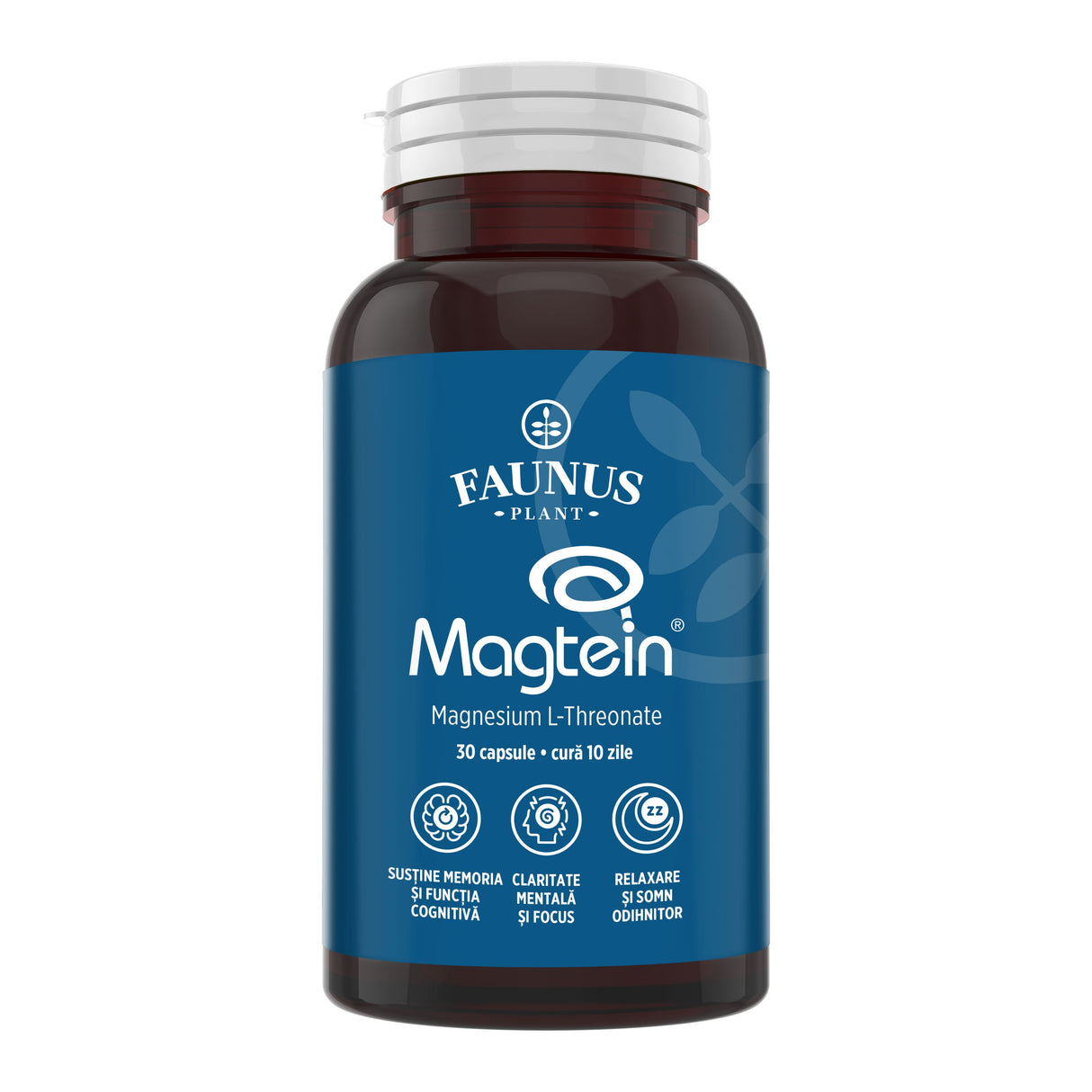 Magneziu L-Treonat Magtein® – Formulă complexă de magneziu antistres și oboseală. Supliment alimentar Faunus Plant
