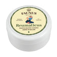 Imagine cu Crema tip balsam Reumaticus de 100ml, care are o culoare albă, cu eticheta frontală vizibilă, având logo, denumire și un element grafic reprezentativ care arată o persoană flexibilă.
