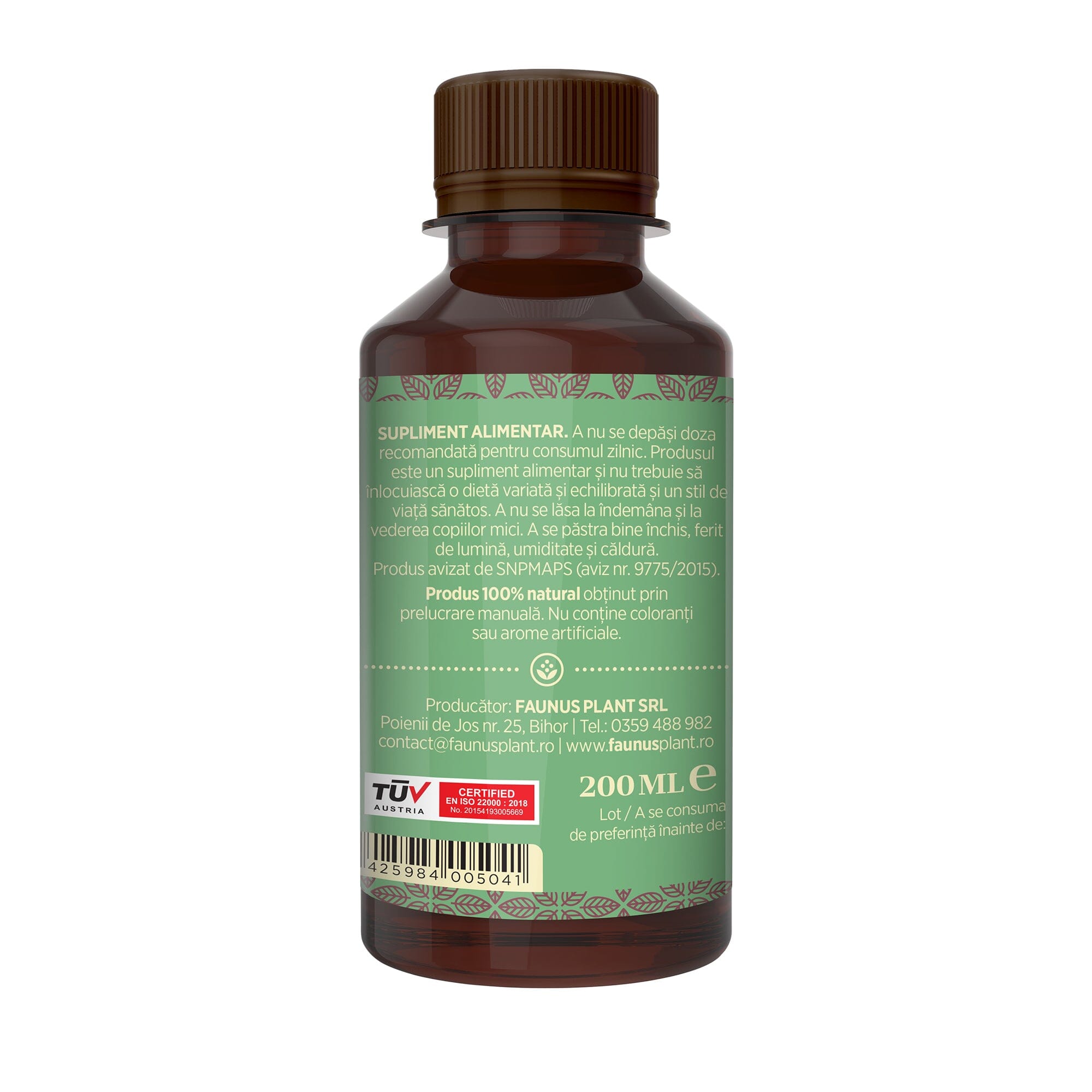 Echinacea - Sirop. Efect vitaminizant, combate infecțiile și stările gripale Sirop Faunus Plant
