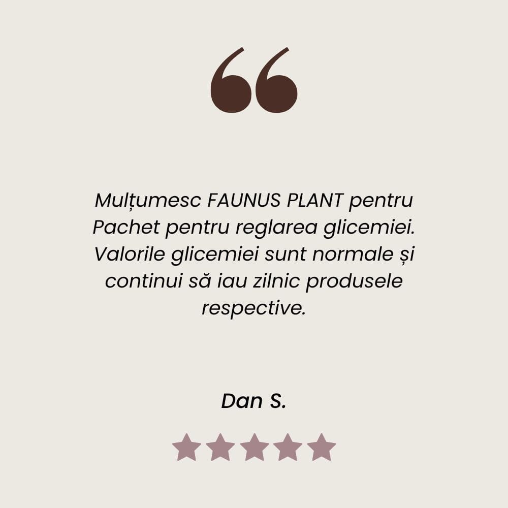Testimonial al unui client mulțumit care a folosit Pachetul Gliconormus de la Faunus Plant.