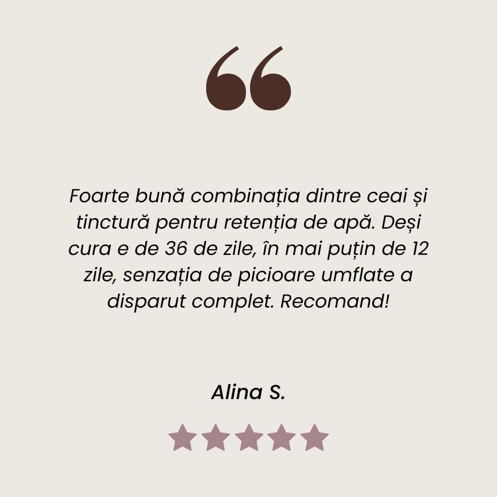 Testimonial al unui client mulțumit care a folosit Pachetul Rinichi Sănătoși de la Faunus Plant.