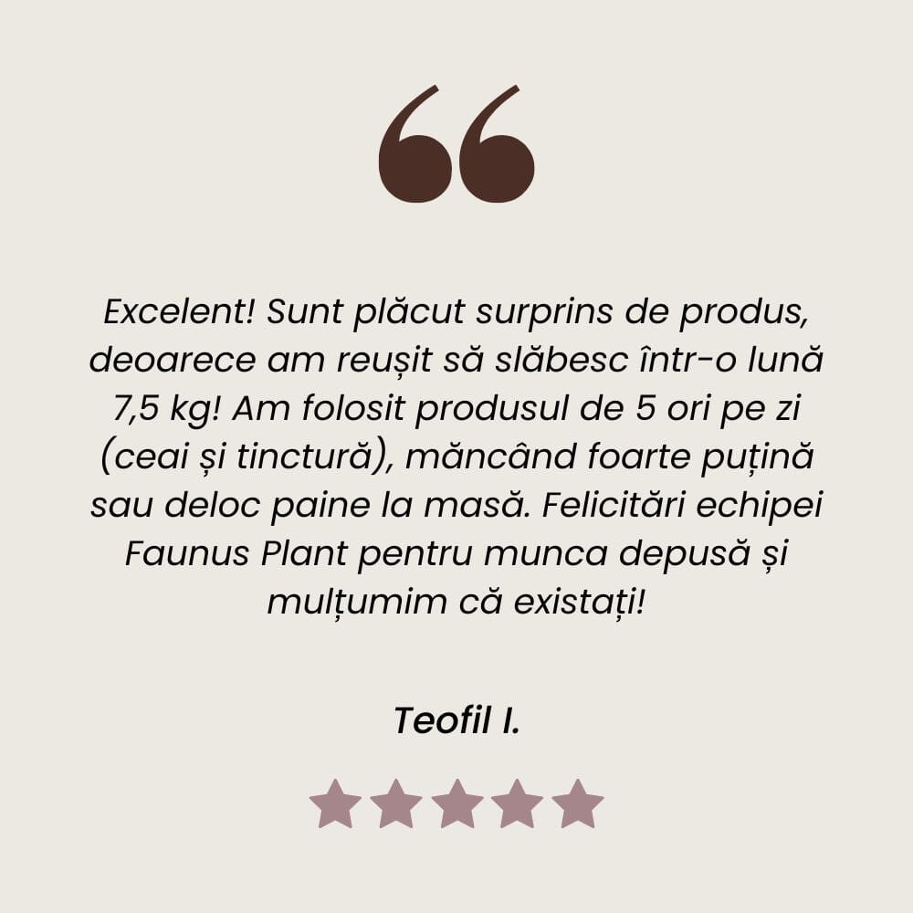 Testimonial al unui client mulțumit care a folosit Pachetul Siluetus de la Faunus Plant.