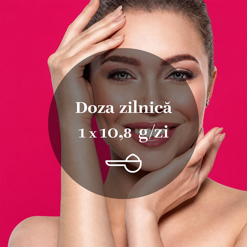 Colagenus Beauty Glow – Colagen hidrolizat pudră tip 1 și 3. Concentrație mare 10.000mg pentru piele hidratată și luminoasă, păr și unghii puternice. Pudră 325g Pudra Faunus Plant