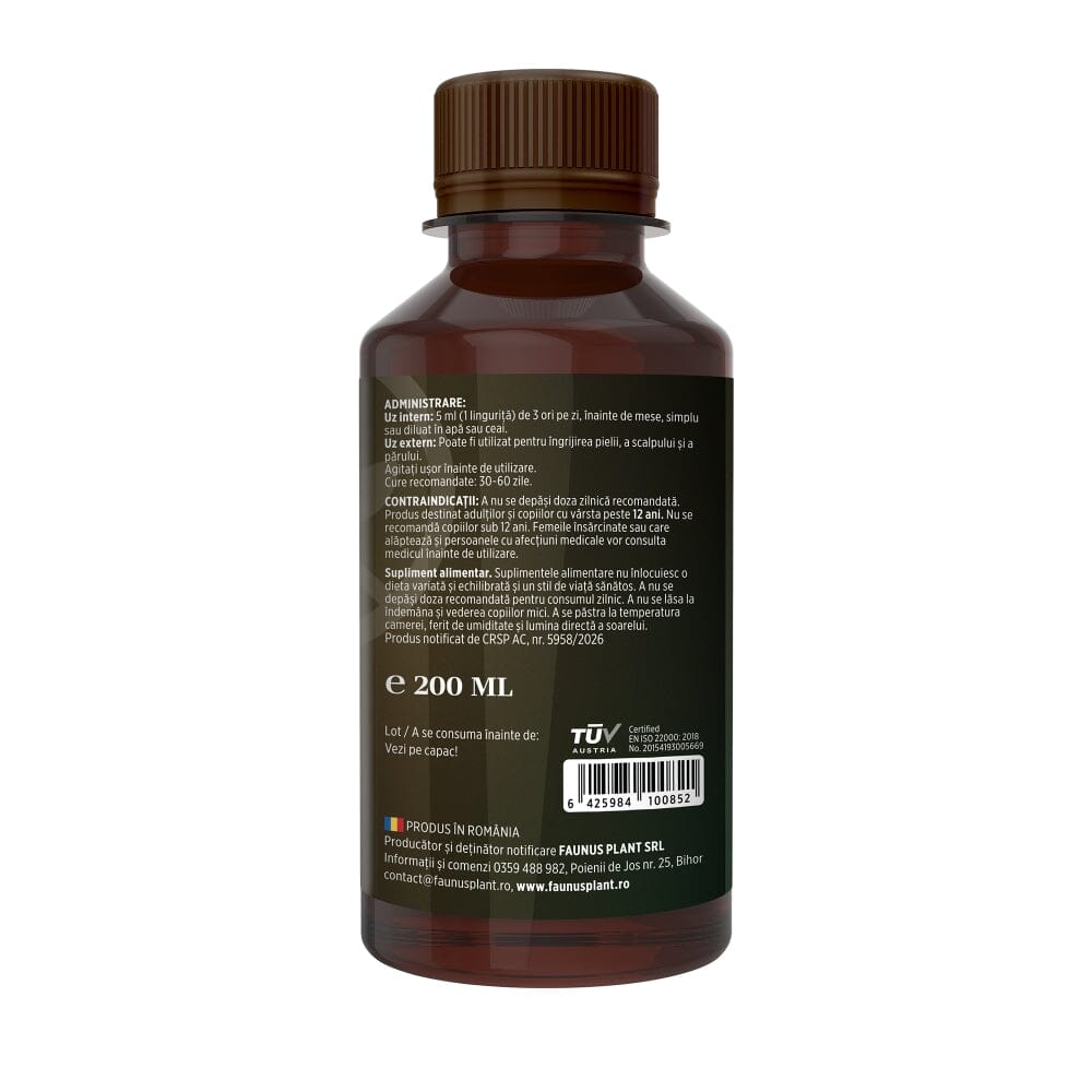 Bitter 30 plante - Tinctură fără alcool. Flacon 200ml. Formulă specială din 30 de plante medicinale cu efect tonic digestiv, tonifiant general si vitaminizant Tinctura Compusa Faunus Plant