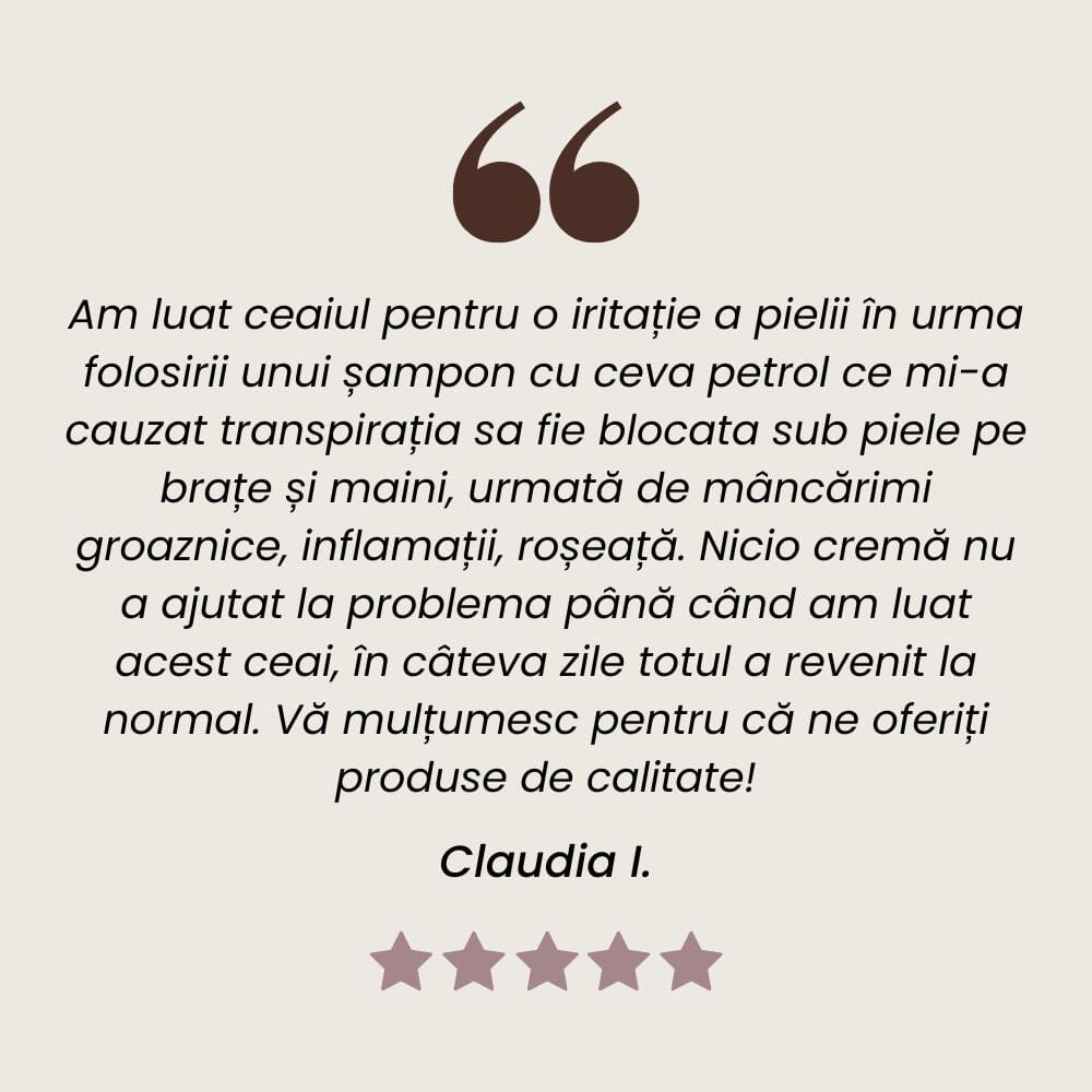 Dermatofitus - Ceai Piele Sănătoasă 90g. Amestec plante medicinale pentru afecțiuni cutanate Ceai Faunus Plant