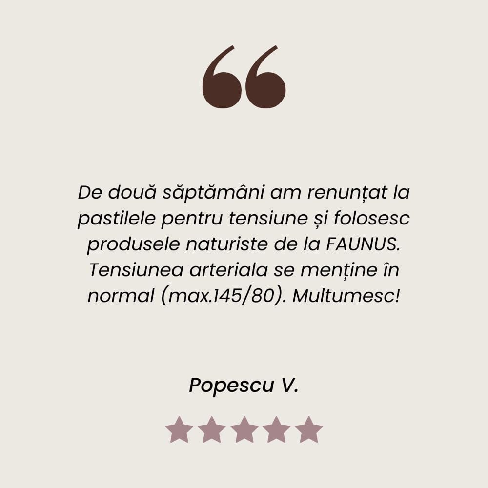 Testimonia client ceai Normotensiusde de la Faunus Plant.
