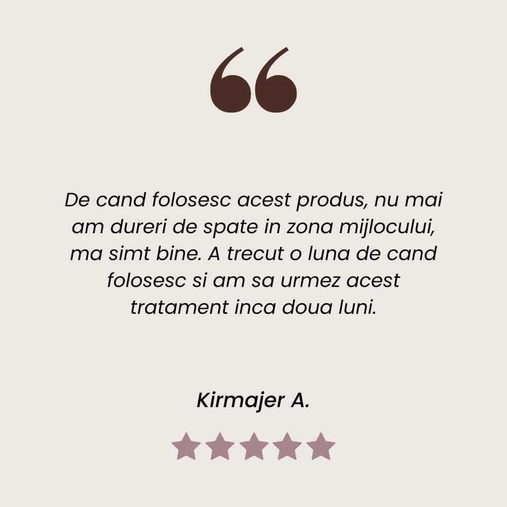 Recenzie client la Tinctură Renalus pentru rinichi sănătoși de la Faunus Plant.