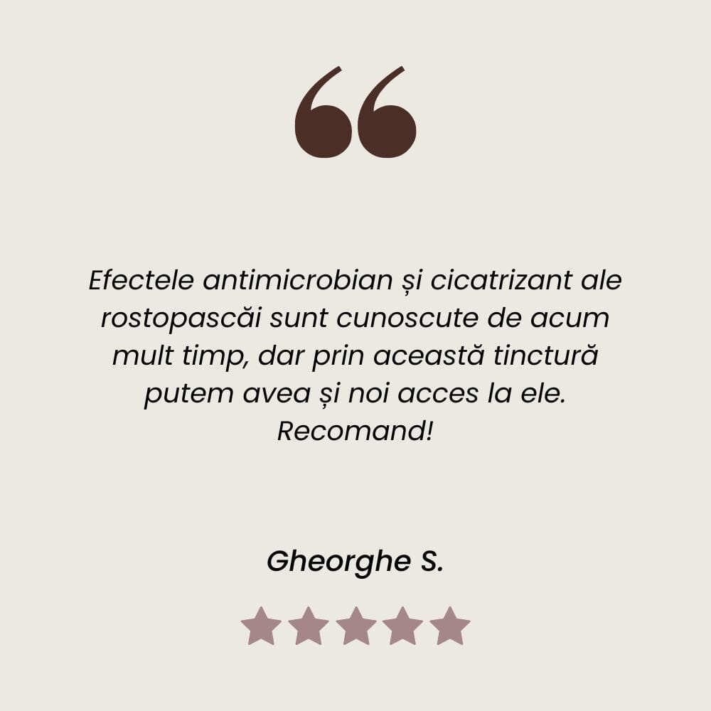 Recenzie client la Tinctură de Rostopască pentru sănătatea ficatului și detoxifiere de la Faunus Plant.