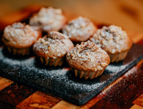 Muffins cu pudră proteică și merișoare: rețetă rapidă cu ovăz și Proveganis