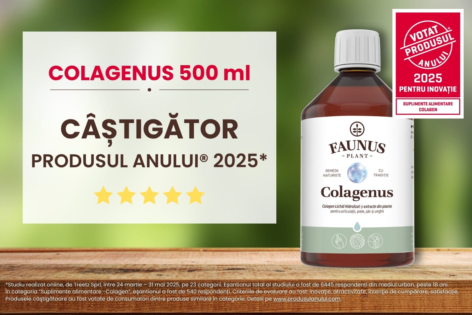 Colagenus 500ml, câștigător al titlului Votat Produsul AnuluiⓇ 2025