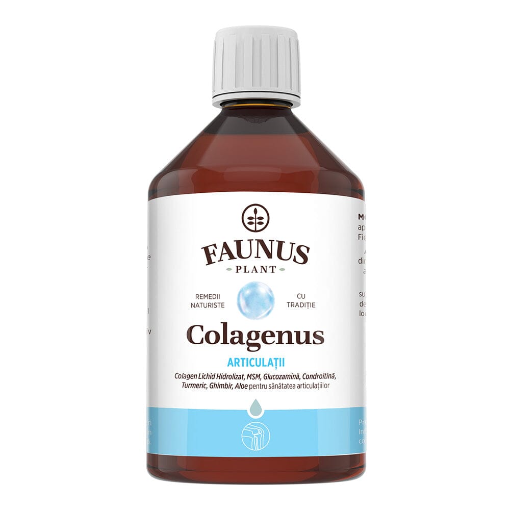 Colagenus Articulații - Soluție lichidă cu concentrație mare de colagen pentru sănătatea articulațiilor, reducerea durerii reumatice și refacerea mușchilor și ligamentelor - sticlă 500ml
