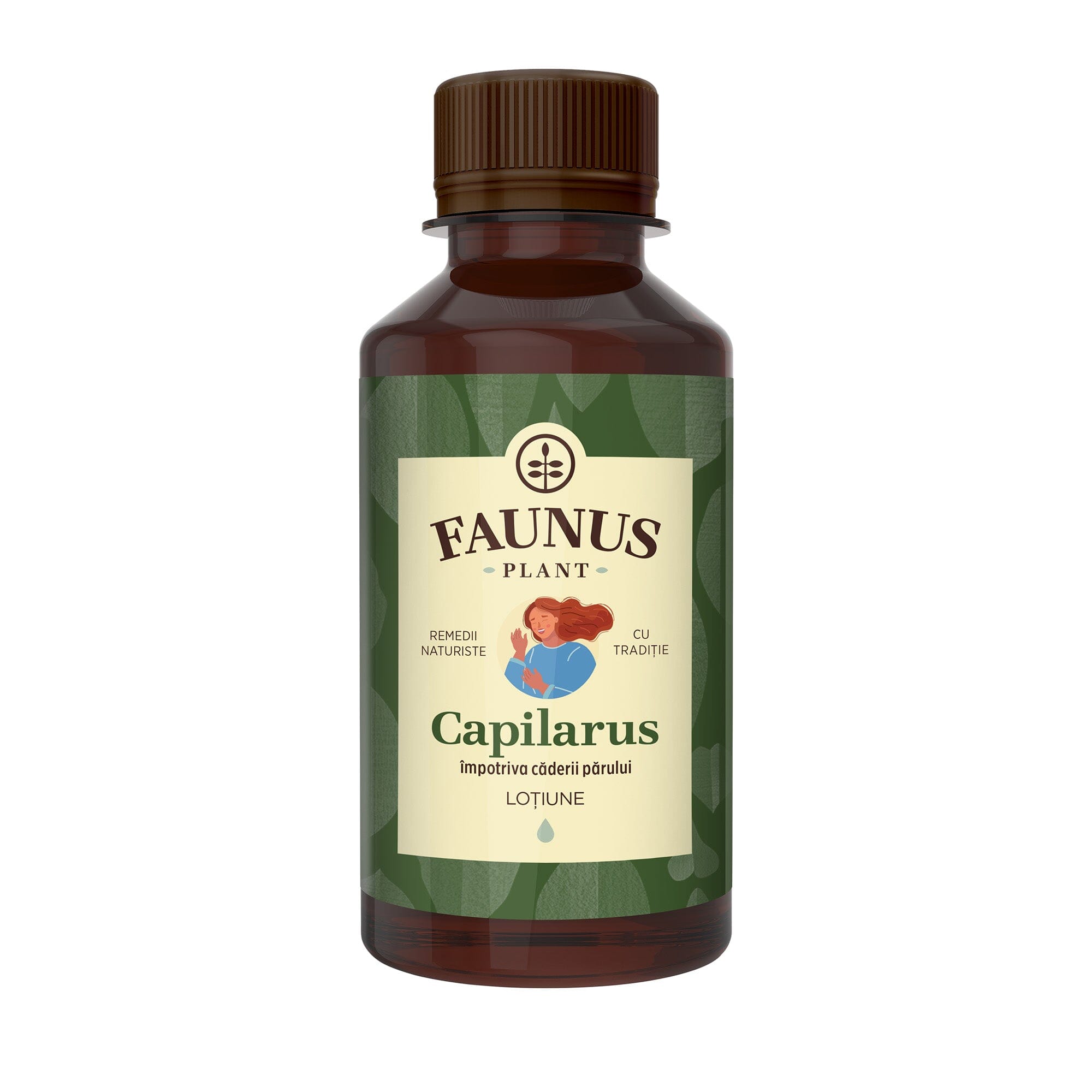 Capilarus - Loțiune. Flacon 200ml. Extract din 8 plante medicinale anticădere pentru păr sănătos și strălucitor Tinctura Compusa Faunus Plant 