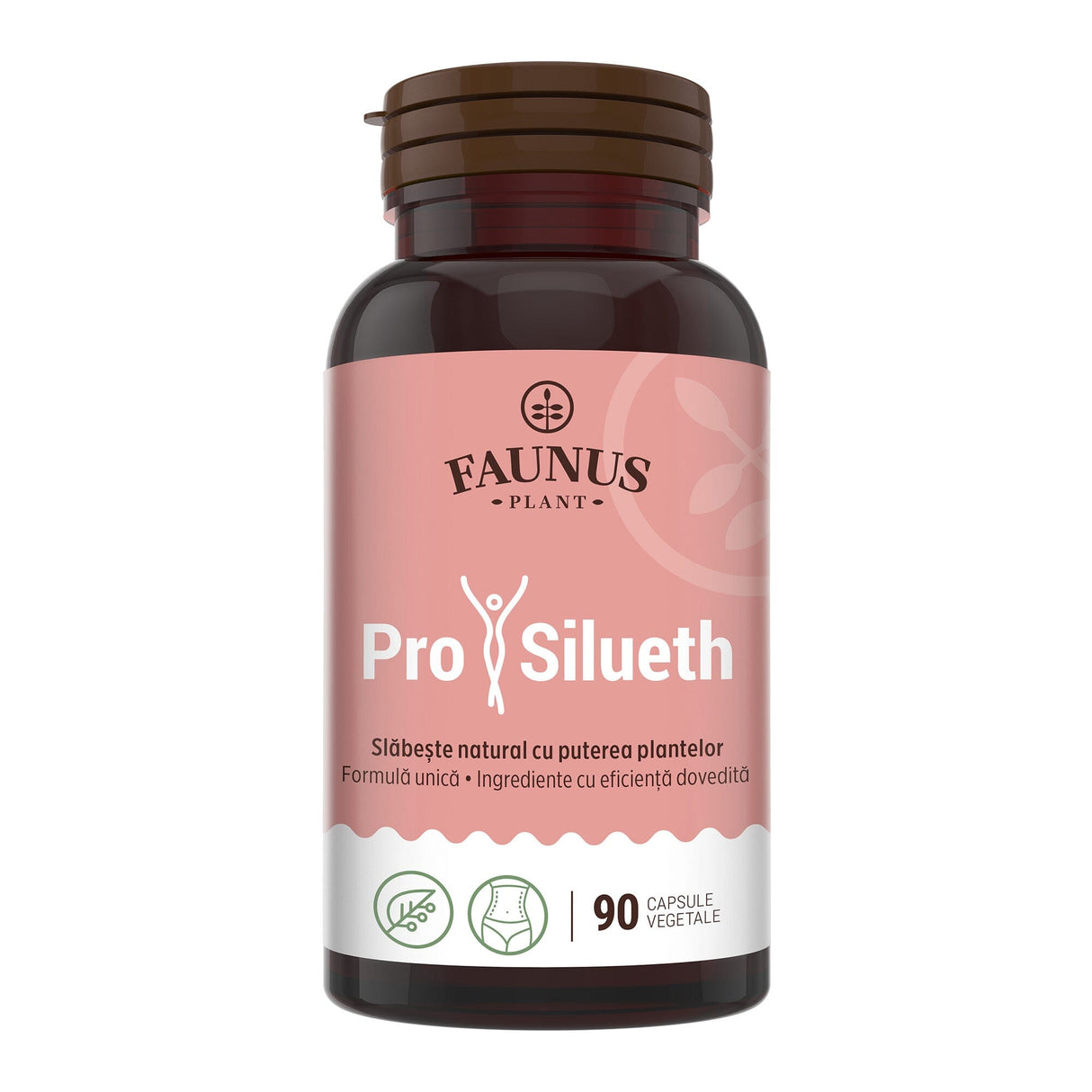 ProSilueth Capsule - Formulă unică pentru cura de slăbire, plante medicinale cu acțiune dovedită pentru accelerarea metabolismului, arderea grăsimilor, reducerea apetitului și detoxifierea organismului - 90 capsule Supliment alimentar Faunus Plant 