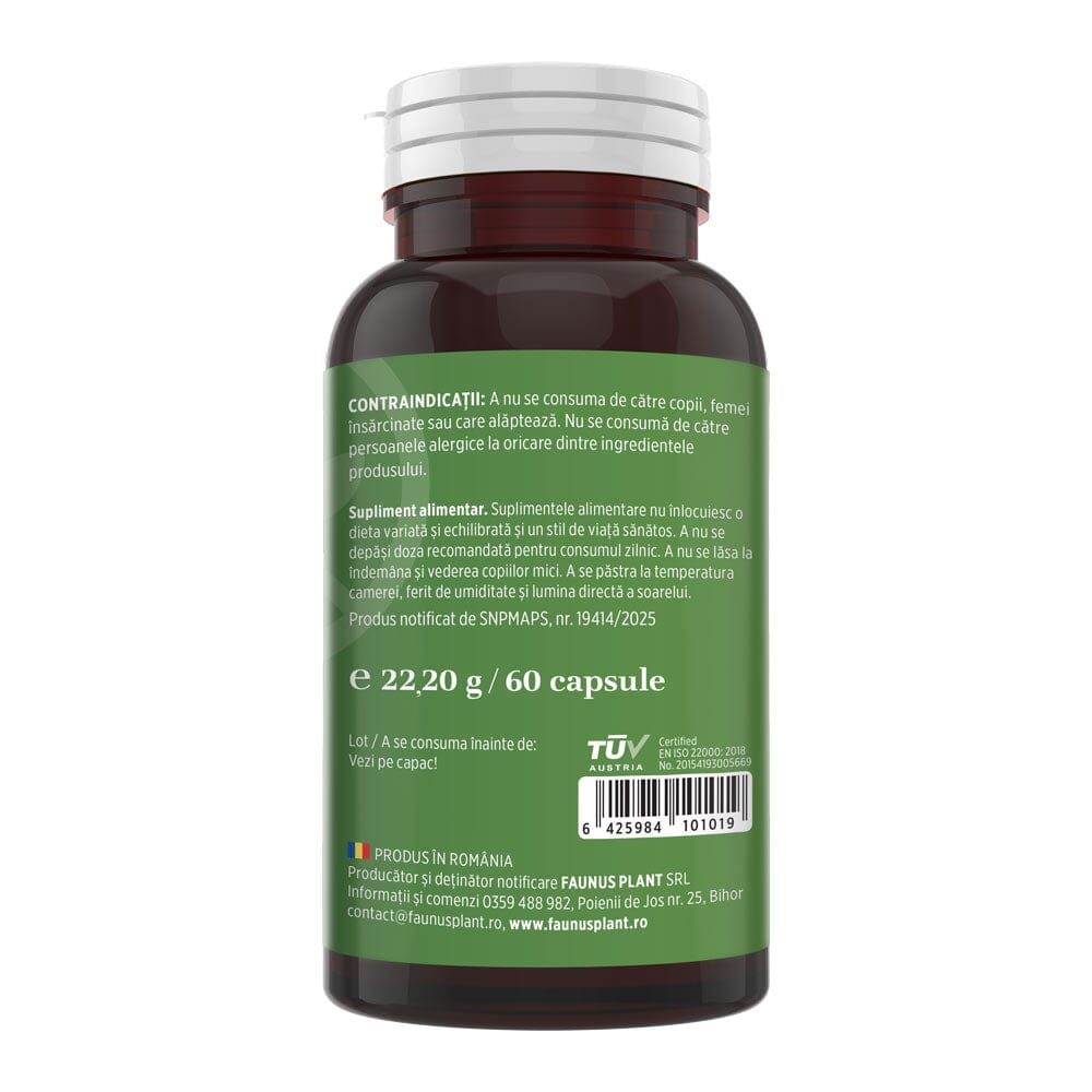 Helmio – Formulă naturală cu plante pentru detoxifiere și echilibru intestinal. Flacon 60 capsule Supliment alimentar Faunus Plant 