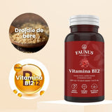 Vitamina B12 1000 mcg – Capsule pentru metabolismul energetic normal, funcționarea sistemului nervos, reducerea oboselii. Flacon 30 capsule Supliment alimentar Faunus Plant 