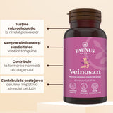 Veinosan – Capsule pentru susținerea circulației venoase și reducerea senzației de picioare grele. Flacon 60 capsule Supliment alimentar Faunus Plant 