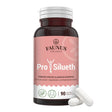 Flacon ProSilueth Capsule de la Faunus Plant cu două capsule de culoare albă alături, în partea dreaptă