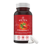 Vitamina C lipozomală cu măceșe - Concentrație mare de vitamina C pentru imunitate, absorbție fier și producerea de colagen - 90 Capsule Supliment alimentar Faunus Plant 