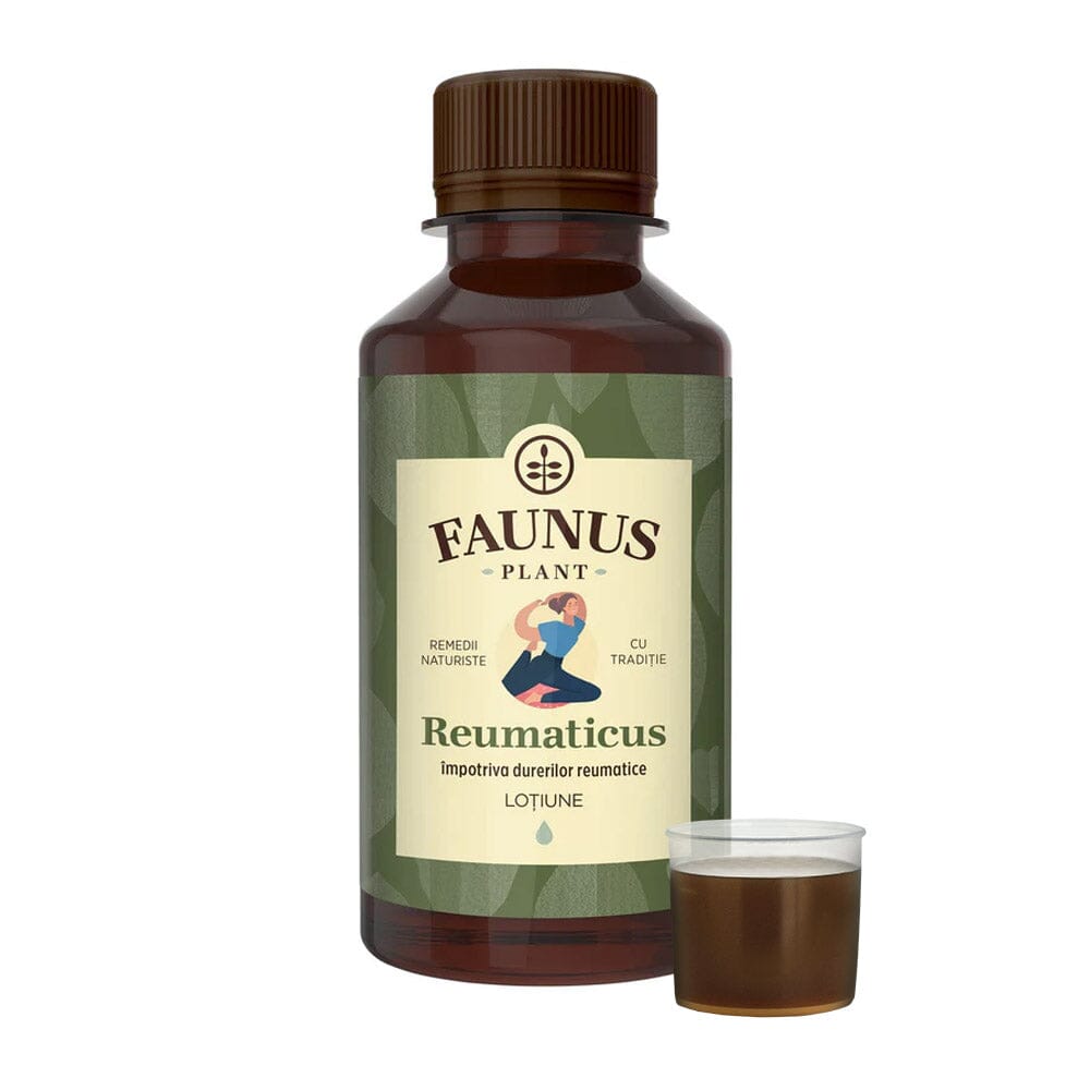 Reumaticus - Loțiune. Flacon 200ml. Extract din plante medicinale antiinflamatoare pentru dureri articulare Tinctura Compusa Faunus Plant 