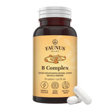 Vitamina B Complex – Capsule pentru metabolism energetic, sistem nervos și imunitate. Flacon 30 capsule Supliment alimentar Faunus Plant 