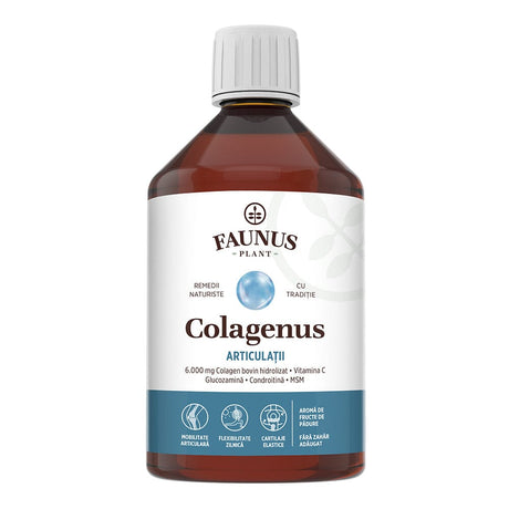 Colagenus Articulații - Colagen lichid. Flacon 500ml. Susține sănătatea articulațiilor, mușchilor și ligamentelor. Reduce durerile reumatice Supliment alimentar Faunus Plant 