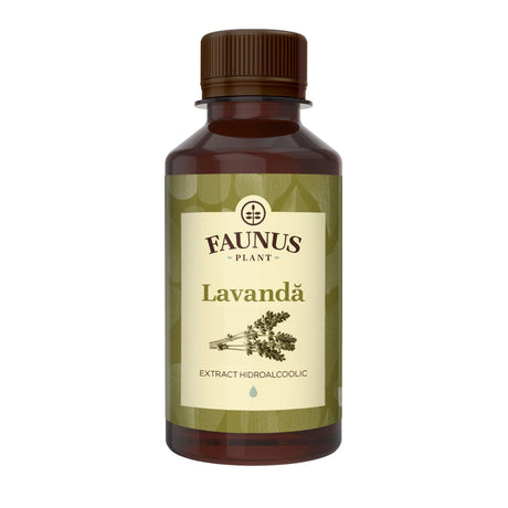 Lavandă - Tinctură. Flacon 200ml. Extract hidroalcoolic concentrat din lavandă pentru relaxare profundă și îmbunătățirea calității somnului Tinctura Simpla Faunus Plant 