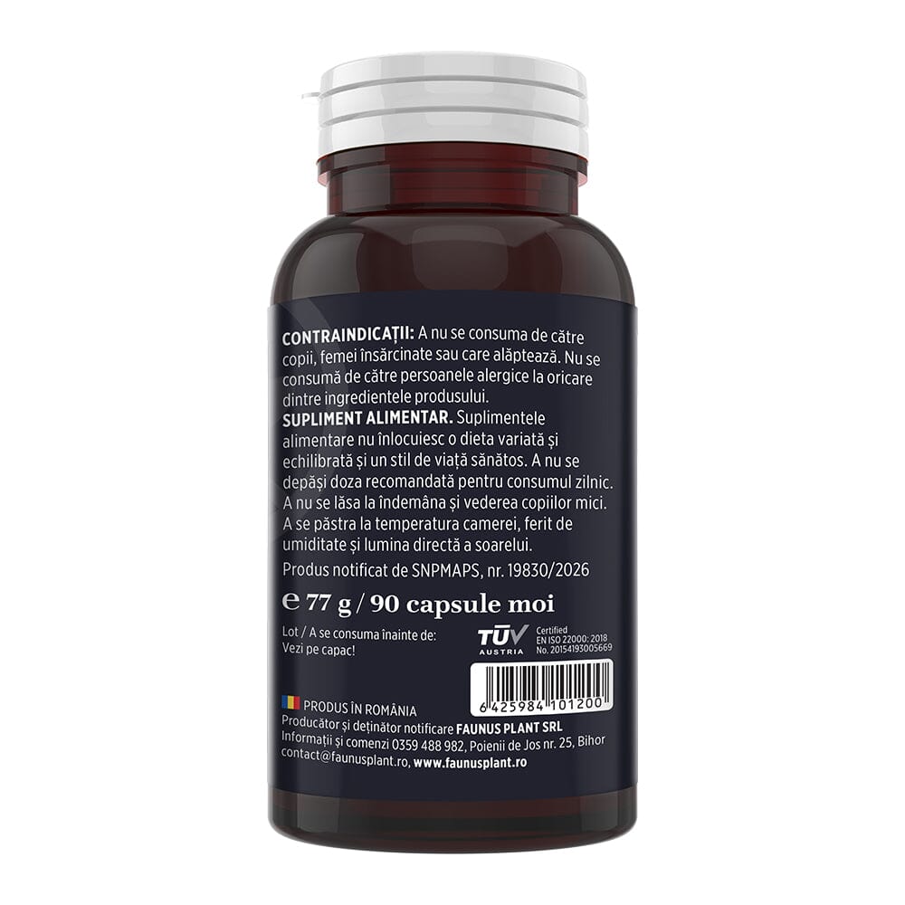 Ulei de Chimen Negru - Extract Standardizat 500 mg pentru imunitate, digestie și mobilitate. Flacon 90 capsule Supliment alimentar Faunus Plant 