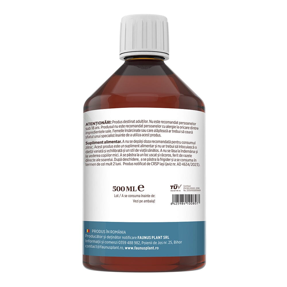 Colagenus Articulații - Colagen lichid. Flacon 500ml. Susține sănătatea articulațiilor, mușchilor și ligamentelor. Reduce durerile reumatice Supliment alimentar Faunus Plant 
