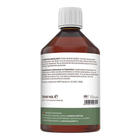 Colagenus - Colagen lichid hidrolizat. Flacon 500ml. Susține sănătatea articulațiilor, pielii, părului și unghiilor Supliment alimentar Faunus Plant 