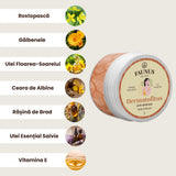 Dermatofitus - Cremă tip balsam 50ml. Extract din plante medicinale cu ceară de albine și rășină de brad pentru piele, cu efect cicatrizant Unguent Faunus Plant 