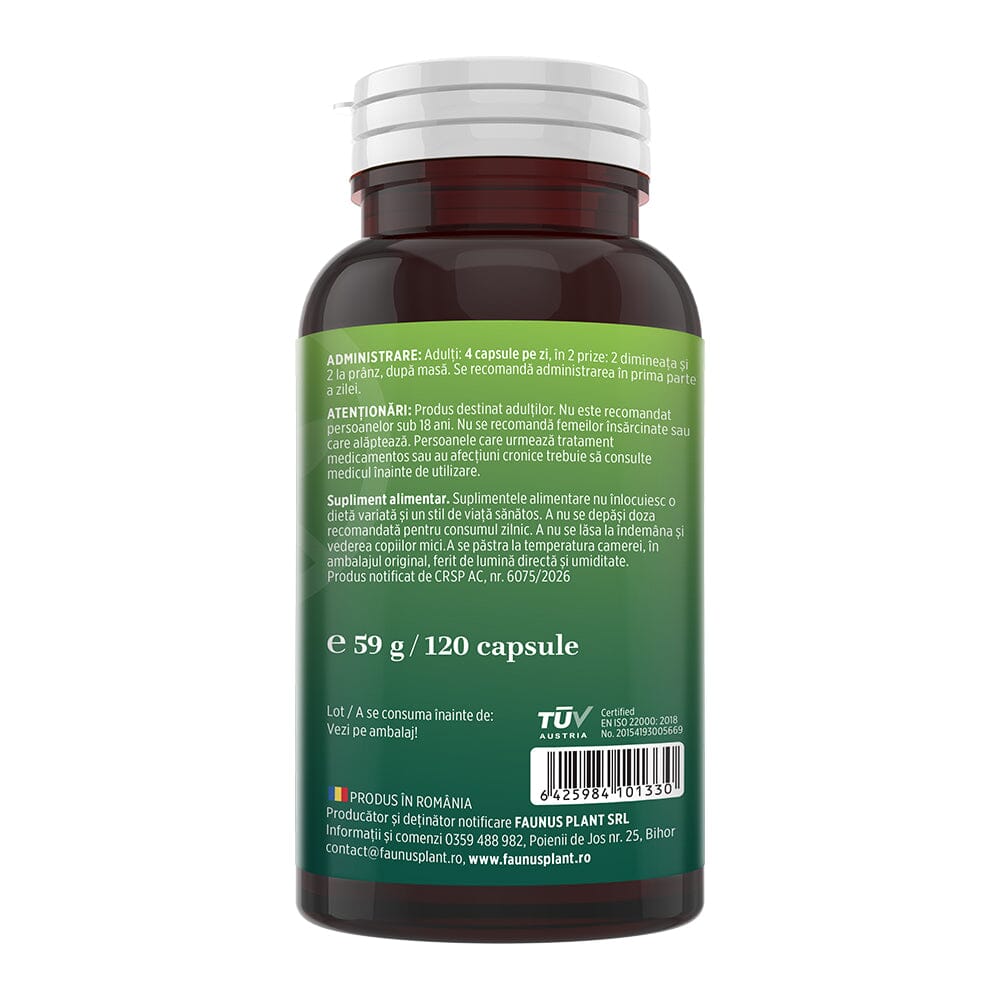 Greenerals Capsule – Antioxidanți și nutrienți din plante verzi pentru energie, vitalitate, liniște mentală și echilibru. Flacon 120 capsule Supliment alimentar Faunus Plant 