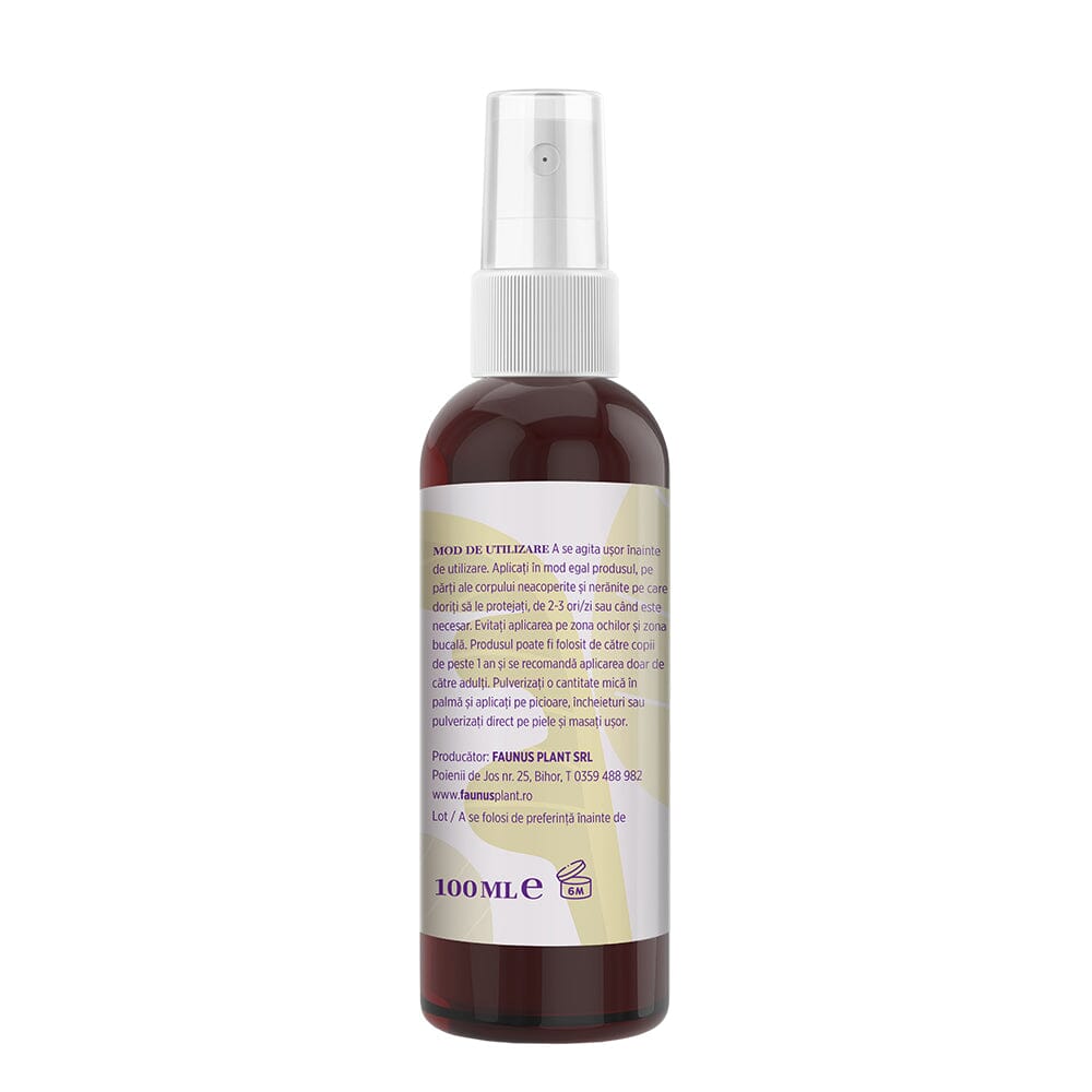 Țânțaricus - Loțiune. Flacon 100ml. Extract din ingrediente naturale pentru protejarea pielii de țânțari și căpușe Lotiune Faunus Plant 