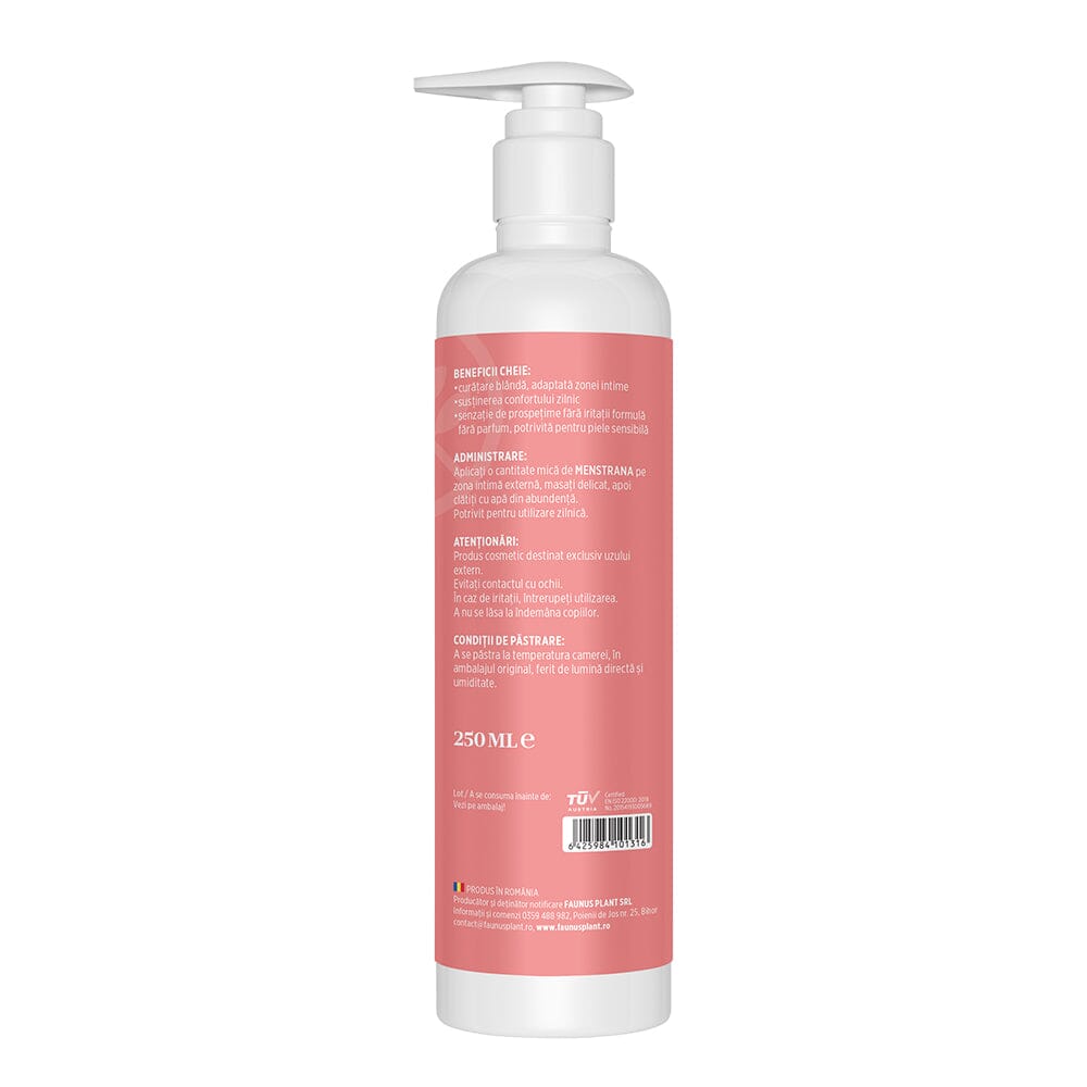 Menstrana Gel Intim 250 ml. Îngrijire delicată, hidratare și confort zilnic pentru zona intimă Gel Faunus Plant 