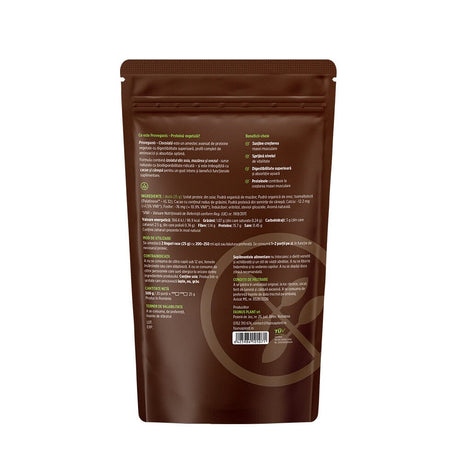Proveganis - Proteină vegetală cu aromă de ciocolată. Amestec natural pentru energie și susținerea masei musculare. Pudră 500 g Superalimente Faunus Plant 