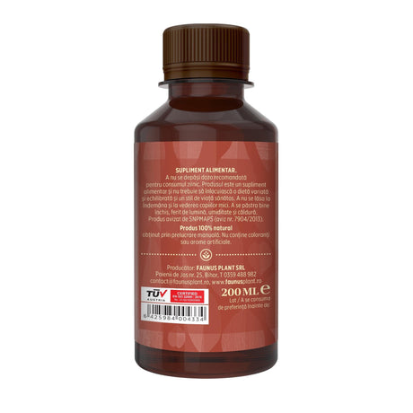 Flaconul tincturii Vitaminizantus de 200 ml, de culoare verde, cu eticheta frontală vizibilă, având logo, denumire și un element grafic reprezentativ.