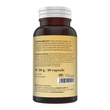 Vedere laterală dreapta a flaconului de capsule Vitamina D3 4000 UI de la Faunus Plant, afișând informații despre precauții, contraindicații,  certificarea TUV Austria și cod de bare.
