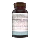 Colagenus Capsule de la Faunus Plant. Etichetă lateral stânga vizibilă cu text legat de beneficii explicate, listă completă de ingrediente, indicații și recomandări. La final se află un text cu recomandarea unei cure de 3-6 luni.