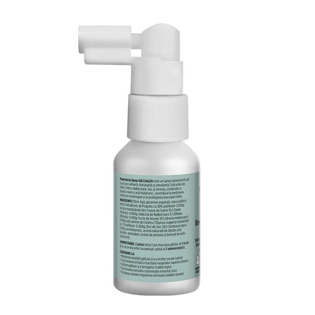 Respiratorus Gât Liniștit – Spray de gât pentru adulți cu propolis, miere și plante. Efect calmant și hidratant. Flacon 30 ml Sprayuri Faunus Plant 