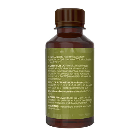 Imagine din lateral stânga cu flacon Tinctură Năpraznic 200 ml de la Faunus Plant cu detalii despre proprietăți, ingrediente, mod de administrare și contraindicații. | Cantitate - 200ml