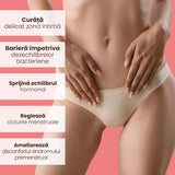 Pachet Menstrana - Gel intim delicat pentru echilibrul florei vaginale și capsule naturale pentru confort menstrual Pachet Faunus Plant 
