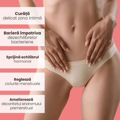 Pachet Menstrana - Gel intim delicat pentru echilibrul florei vaginale și capsule naturale pentru confort menstrual Pachet Faunus Plant 