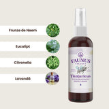 Țânțaricus - Loțiune. Flacon 100ml. Extract din ingrediente naturale pentru protejarea pielii de țânțari și căpușe Lotiune Faunus Plant 