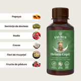 Helmio Copii – Sirop blând din plante medicinale și prebiotic pentru digestie și echilibru intestinal. Flacon 200 ml Sirop Faunus Plant 