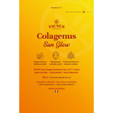 Colagenus Sun Glow – Colagen pudră pentru bronz uniform, piele radiantă și luminoasă. 10.000mg colagen, Vitamina C + E, zinc, cupru și acid hialuronic. Pudră 330g Supliment alimentar Faunus Plant 