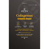 Colagenus Creatine Boost – Colagen pudră cu acid hialuronic și creatină. Colagen tip 1 și 3 pentru masa musculară, articulații sănătoase și piele hidratată. Pudră 457g Supliment alimentar Faunus Plant 