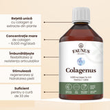 Colagenus - Colagen lichid hidrolizat. Flacon 500ml. Susține sănătatea articulațiilor, pielii, părului și unghiilor Supliment alimentar Faunus Plant 