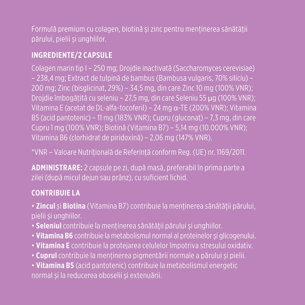 Folicalis – Formulă naturală pentru păr sănătos, puternic și strălucitor cu plante, vitamine și colagen. Flacon 60 capsule Supliment alimentar Faunus Plant 