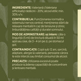 Valeriană - Tinctură. Flacon 200ml. Extract hidroalcoolic concentrat din valeriană pentru stări de anxietate și insomnii, efect calmant Tinctura Simpla Faunus Plant 