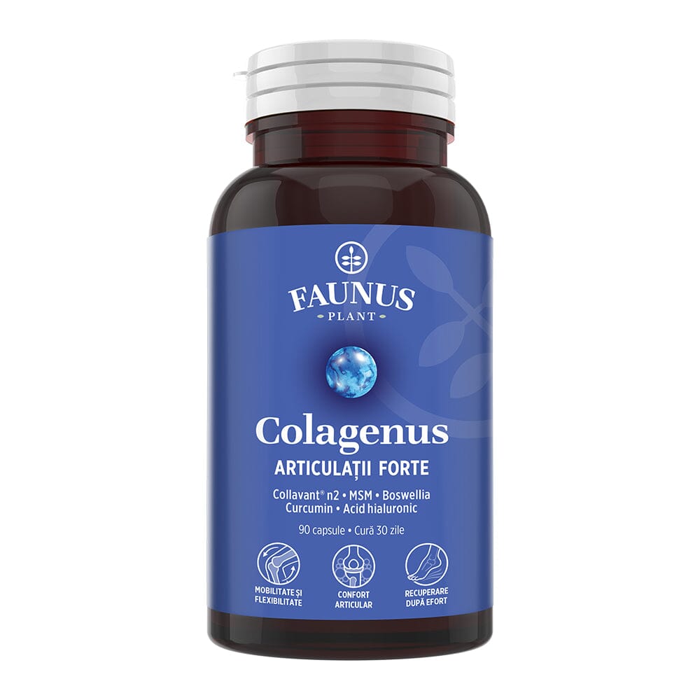 Colagenus Articulații Forte – Capsule pentru mobilitate, confort articular și recuperare rapidă după efort. 90 capsule Supliment alimentar Faunus Plant 