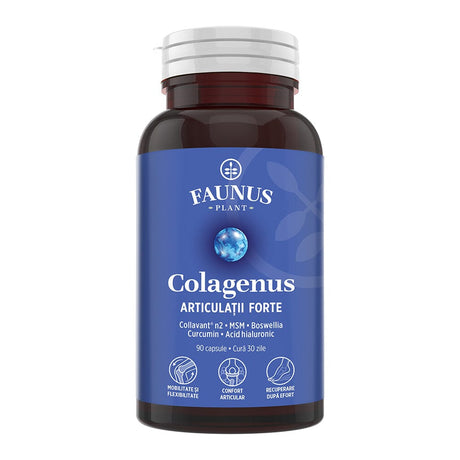 Colagenus Articulații Forte – Capsule pentru mobilitate, confort articular și recuperare rapidă după efort. 90 capsule Supliment alimentar Faunus Plant 